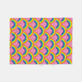 Couverture Polaire Arcs-en-ciel rose (Devant (Horizontal))
