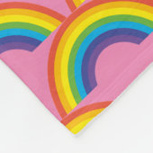 Couverture Polaire Arcs-en-ciel rose (Coin)