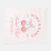 Couverture Polaire Arcs et Bébés Coquette Cerises Enterrement de Vie  (Devant (Horizontal))