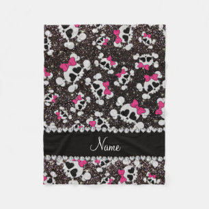 Couverture Polaire Arcs nommés personnalisés de rose de crânes de