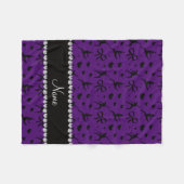 Couverture Polaire Arcs pourpres nommés personnalisés de coeurs de (Devant (Horizontal))