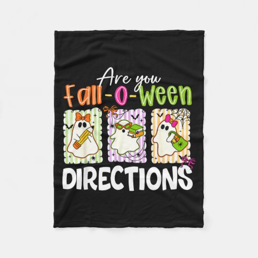 Couverture Polaire Are You Fall-o-ween Directions Cute Ghost Teacher (Devant)