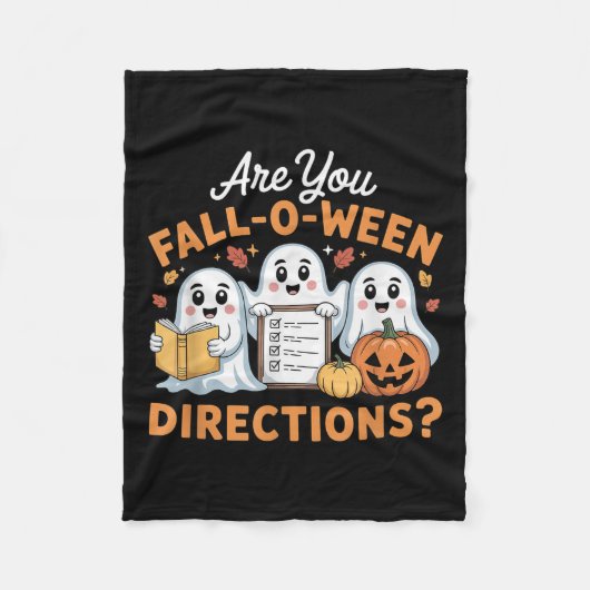 Couverture Polaire Are You Fall O Ween Directions Teacher Ghost Hallo (Devant)