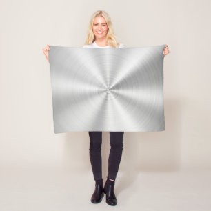 Couverture Polaire Argent brillant métallique de Faux élégant