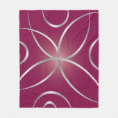 Couverture Polaire Argent sur magenta (Devant)