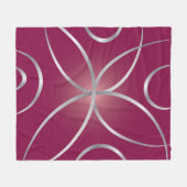 Couverture Polaire Argent sur magenta (Devant (Horizontal))