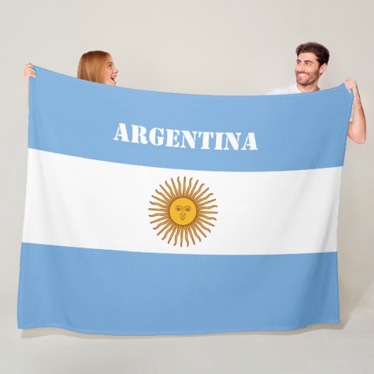Couverture Polaire Argentine Drapeau Football Argentin (En situation)