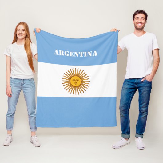 Couverture Polaire Argentine Drapeau Football Argentin (En situation)