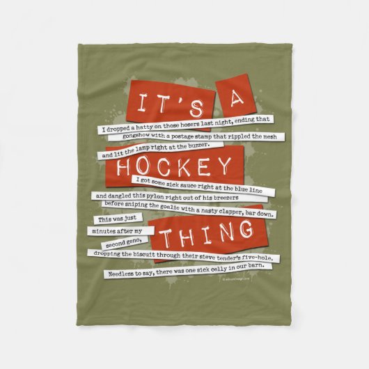 Couverture Polaire Argot de hockey (Devant)