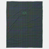 Couverture Polaire Argyll District Tartan avec monogramme / initiales (Devant)