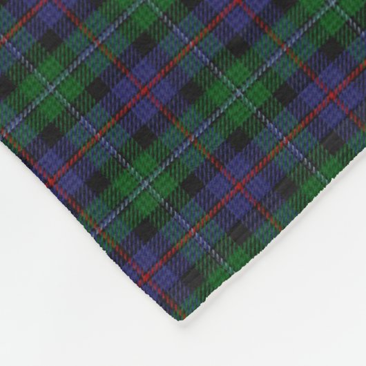 Couverture Polaire Argyll District Tartan avec monogramme / initiales (Coin)