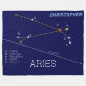 Couverture Polaire Aries de Zodiac Constellation (Devant (Horizontal))