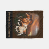 Couverture Polaire Arizona Chevaux sauvages (Devant (Horizontal))