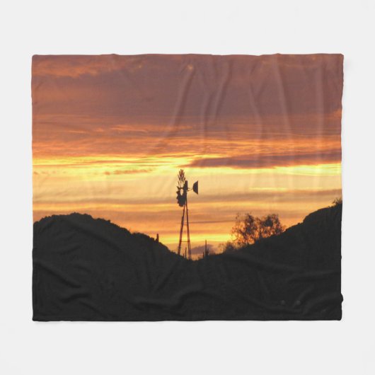 Couverture Polaire Arizona Sunset Fleece Blanche (Devant (Horizontal))
