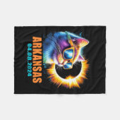 Couverture Polaire Arkansas Total Éclipse Solaire 2024 Cat Éclips Sol (Devant (Horizontal))