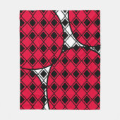 Couverture Polaire Arlequin en Blob Rose (Devant)