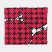 Couverture Polaire Arlequin en Blob Rose (Devant (Horizontal))