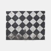 Couverture Polaire Arlequin noir et blanc (Devant (Horizontal))