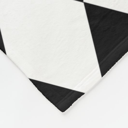 Couverture Polaire Arlequin noir et blanc (Coin)