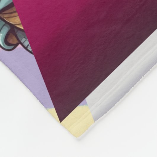 Couverture Polaire Armadillo Cute Pastel Guerrier coloré (Coin)