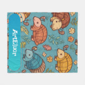Couverture Polaire Armadillo Unique Floral Ancien Imprimé (Devant (Horizontal))