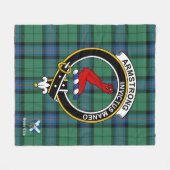 Couverture Polaire Armstrong Ancien Clan Badge Tartan Plaid (Devant (Horizontal))