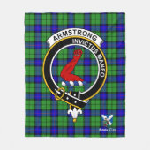 Couverture Polaire Armstrong Clan Badge Tartan Plaid (Devant)