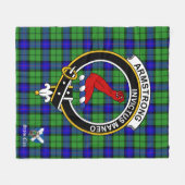 Couverture Polaire Armstrong Clan Badge Tartan Plaid (Devant (Horizontal))