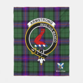 Couverture Polaire Armstrong Moderne Clan Badge Tartan Plaid (Devant)