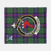 Couverture Polaire Armstrong Moderne Clan Badge Tartan Plaid (Devant (Horizontal))