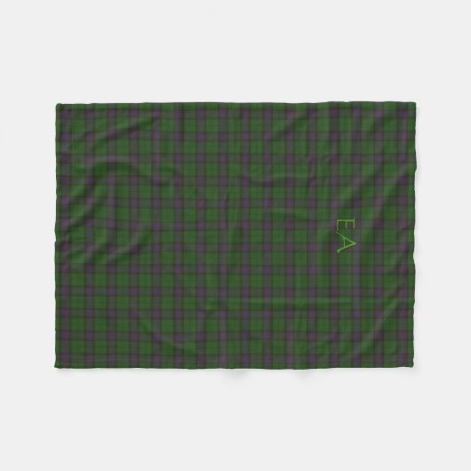 Couverture Polaire Armstrong Official Clan Tartan avec vos initiales (Devant (Horizontal))