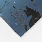Couverture Polaire AroAce Agender Pride Chat noir - Mystical Witchy (Coin)