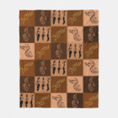 Couverture Polaire Arôme de café. Patchwork. (Devant)