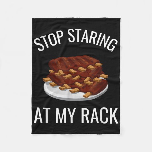 Couverture Polaire Arrêtez De Monter À Mon Rack Drôle Rack De Ribs Ba (Devant)