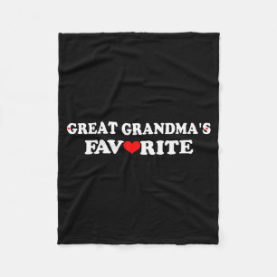 Couverture Polaire Arrière-grand-mère préférée avec cœur rouge