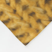 Couverture Polaire Arrière - plan à la mode texturé Jaune (Coin)