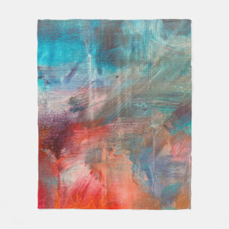 Couverture Polaire Arrière - plan Abstrait de peinture à l'huile. Hui