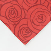 Couverture Polaire Arrière - plan abstrait de roses rouges (Coin)