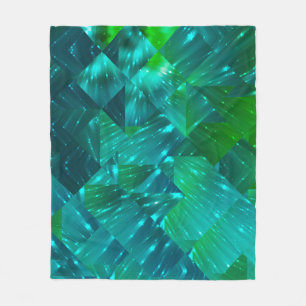 Couverture Polaire arrière - plan abstrait. mosaïque bleue et verte