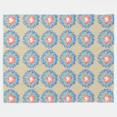 Couverture Polaire Arrière - plan Abstrait Tile de tournesol (Devant (Horizontal))