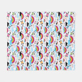 Couverture Polaire Arrière - plan adolescent de crâne d'arc-en-ciel (Devant (Horizontal))