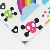 Couverture Polaire Arrière - plan adolescent de crâne d'arc-en-ciel (Coin)