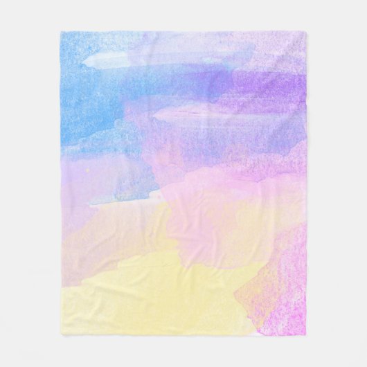 Couverture Polaire Arrière - plan art aquarelle abstraite (Devant)