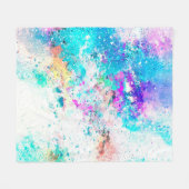 Couverture Polaire Arrière - plan art aquarelle abstraite (Devant (Horizontal))