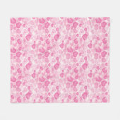 Couverture Polaire Arrière - plan avec des coeurs (Devant (Horizontal))