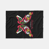 Couverture Polaire Arrière - plan avec un beau papillon. (Devant (Horizontal))