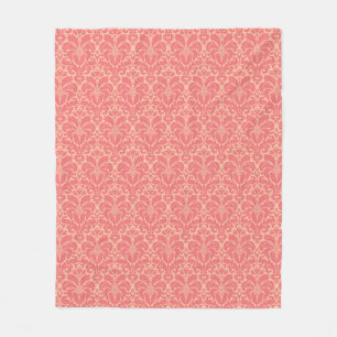 Couverture Polaire Arrière - plan baroque de damassé de style
