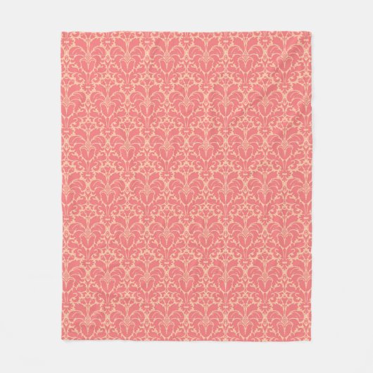 Couverture Polaire Arrière - plan baroque de damassé de style (Devant)
