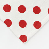 Couverture Polaire Arrière - plan blanc blanc Polka Pointe personnali (Coin)