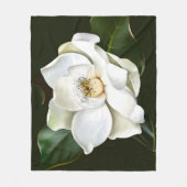 Couverture Polaire Arrière - plan blanc Magnolia Closeup Vert (Devant)